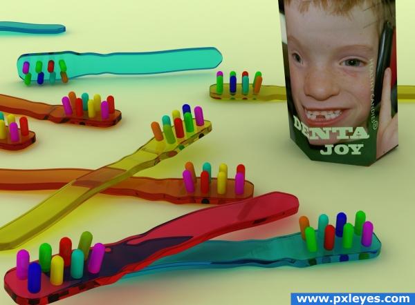 Educative tooth brush candies